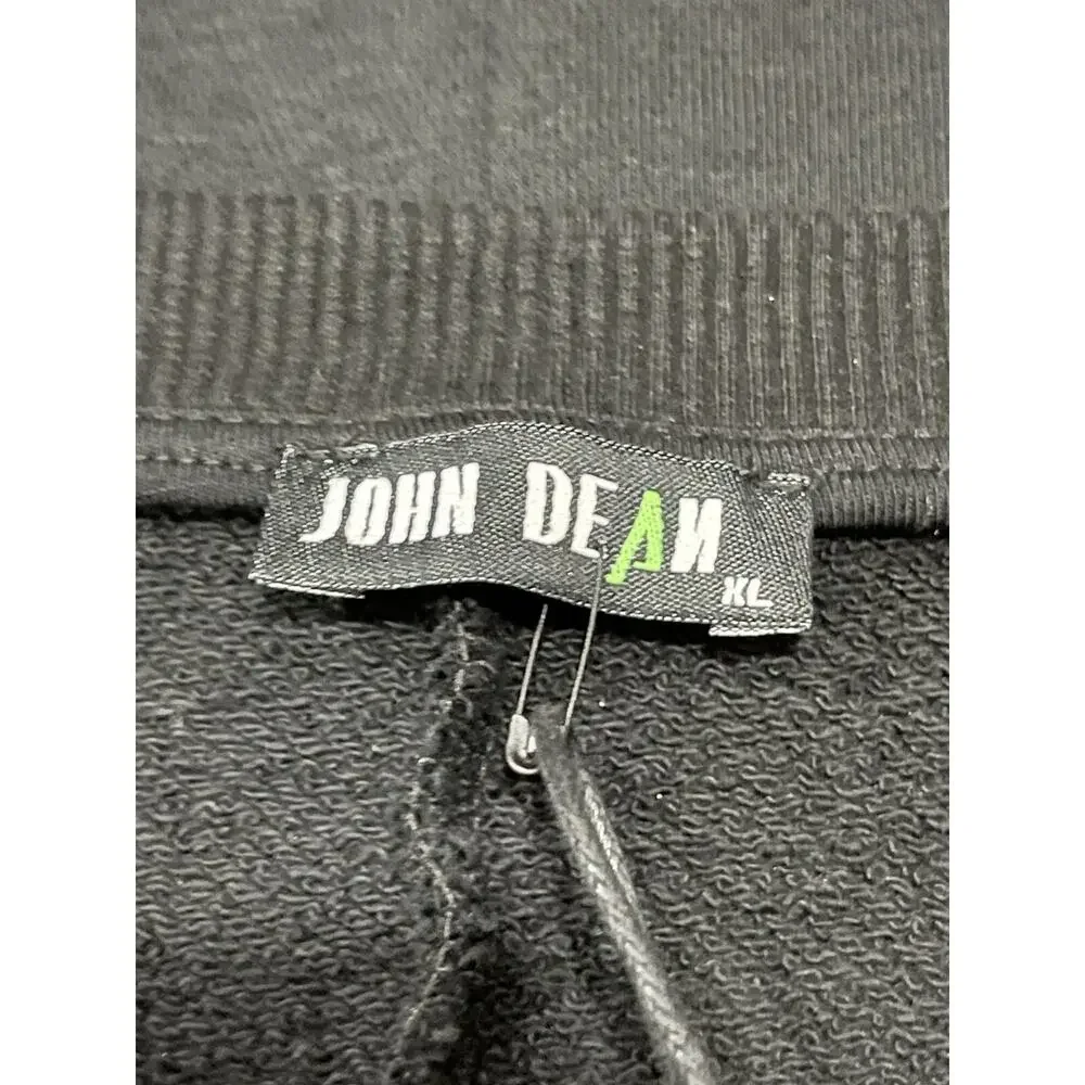 John Dean Shirt Men XL Wake Your Mind Up Sweater Sweatshirt Pullover Black N154